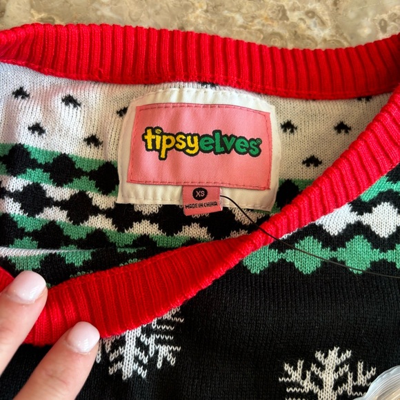 TIPSY ELVES
Long Sleeve Cheer Pong Game Sweater - Picture 3 of 10